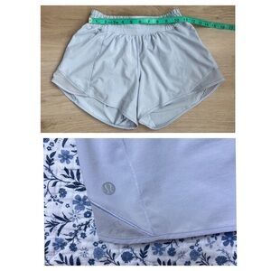 Lululemon Size 4 Hotty Hot shorts 4” inseam light lilac/lavendar